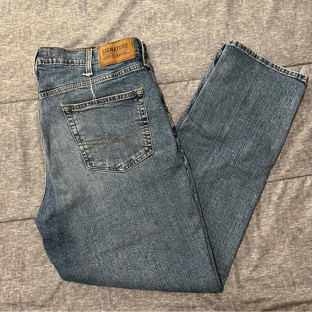 Levi’s Signature 94551 Stretch Jeans W38 L32 Medium Indigo - Made in 2021